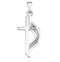 Men's Methodist Cross Pendant, Rhodium Plated 14k White Gold (30MM)