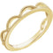 Scalloped Bead Trim 4mm Stacking Ring, 14k Yellow Gold