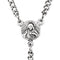 Antiqued Crucifix Rosary Bead Necklace, Sterling Silver, 29.5"