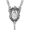 Rosary Necklace with Fluted Beads, Sterling Silver, 37"