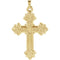 Men's 14k Yellow Gold Fleur-de-Lis Cross Pendant