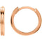 Grooved Hoop Earrings, 14k Rose Gold