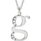 Diamond Initial 'g' Lowercase Alphabet Letter 14k White Gold Pendant Necklace, 16" (.03 Cttw GH Color, I1 Clarity)