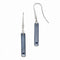 Radiance Collection Gray and Blue Anodized Titanium Blue Sapphire Earrings