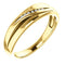 Men's 7-Stone Diamond Wedding Band, 14k Yellow Gold (.10 Ctw, Color G-H, SI2-SI3 Clarity) Size 9.75