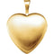 Satin-Brush Heart with Cross and Enameled Flowers 14k Yellow Gold Plated Sterling Silver Locket(12.50X12.00 MM)