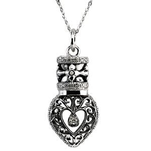 Sterling Silver Heartfelt Tear Necklace 18"