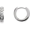 Diamond Hoop Earrings, 14k White Gold (1/10 Ctw, Color GH, Clarity SI1)