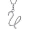 5-Stone Diamond Letter 'U' Initial Sterling Silver Pendant Necklace, 18" (.03 Cttw, GH, I2)