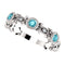 Platinum Blue Zircon and Diamond Vintage-Style Ring, Size 7.5
