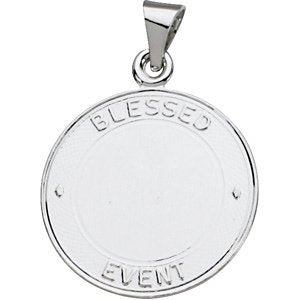 Sterling Silver Blessed Event Medal (19 MM)