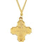 Sterling Silver 24k Yellow Gold Plated Four-Way Medal Necklace, 24" (34.51x28.96 MM)