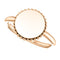 Engrave-able Beaded Signet Ring, 14k Rose Gold, Size 7