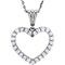 Diamond Heart 14k White Gold Pendant Necklace, 18" (1/2 Cttw)