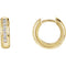 Diamond Hoop Earrings, 14k Yellow Gold (.07 Ctw, Color G-H, Clarity I1)