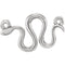 Mirror-Polished Snake Pendant, Sterling Silver