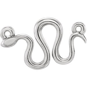 Platinum Mirror-Polished Snake Pendant