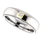 Men's Rhodium-Plated 14k White Gold Diamond and 14k Yellow Gold 6mm Milgrain Band (.05 Ctw, Color G-H, SI2-SI3 Clarity) Size 11.5