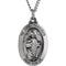 Sterling Silver St. Jude Thaddeus Oval Medal Necklace, 24" (25.5x17.75MM)