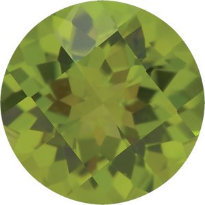 Peridot and Diamond Halo-Style Earrings, 14k White Gold (3.5MM) (.125 Ctw, G-H Color, I1 Clarity)