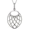 Diamond Nest Design 14k White Gold Pendant Necklace, 18"(.06 Cttw)