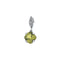 14k White Gold Peridot and Diamond Pendant