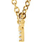 17-Stone Diamond Sideways Cross 14k Yellow Gold Pendant Necklace, 16-18" (.01 Cttw)