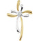 Diamond Cross 14k White Gold Pendant (.1 Ct, G-H Color, SI1 Clarity)