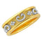 7mm 10k White Gold with 10k Yellow Gold X Band, Size 6