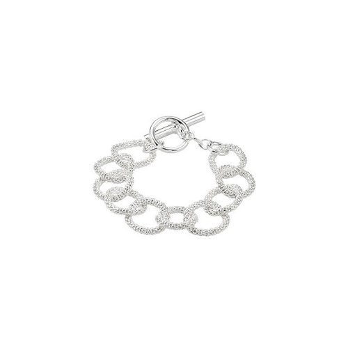 Sterling Silver Ster Mesh Link Bracelet, 8''