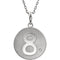 Diamond Number '8' Sterling Silver Pendant Necklace, 18" (.005 Cttw)