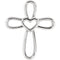 Open Heart Cross Platinum Pendent (20.35X4.25 MM)