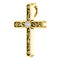 Diamond Solitaire Cross 14k Yellow Gold Pendant (.03 Ct, G-H Color, I1 Clarity)