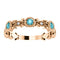 Blue Zircon and Diamond Vintage-Style Ring, 14k Rose Gold, Size 7.75