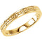 Granulated Raised Edge 2.75mm 14k Yellow Gold Band