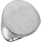 Men's Brushed Signet Ring, 14k X1 White Gold (22x20mm)