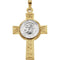 Two-Tone St. Michael Cross 14k Yellow and White Gold Pendant (28.50X20.8 MM)