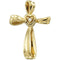 Diamond Infinity Cross 14k Yellow Gold Pendant