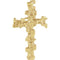 Men's Nugget Rugged Cross 18k Yellow Gold Pendant (38x22MM)