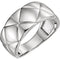 Platinum Bead-Blast Quilted Ring