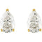 2 Cttw Charles and Clovard 14k Yellow Gold Moissanite Pear Solitaire Earrings