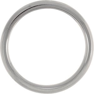 Titanium 8mm Domed Polished Comfort Fit Dome Band, Size 7.5