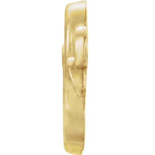 Mirror-Polished Snake Pendant, 14k Yellow Gold