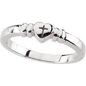 Sterling Silver Chastity Ring, Size 4