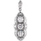 Diamond 3-Stone Pendant, Rhodium-Plated 14k White Gold (0.33 Ctw, G-H Color, I1 Clarity)