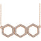 Diamond Geometric Necklace, 14k Rose Gold, 16-18" (0.25 Ctw, H+ Color, I1 Clarity)