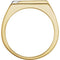 Men's Two-Tone Semi-Polished 18k Yellow Gold and Platinum Ring, Size 10