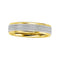 6mm 14k Yellow and White Gold Two-Tone Comfort Fit Designer Band, Size 8.5