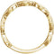 Diamond Scallop Stacking Ring, 14k Yellow Gold (.125 Ctw, GH Color, I1 Clarity) Size 6