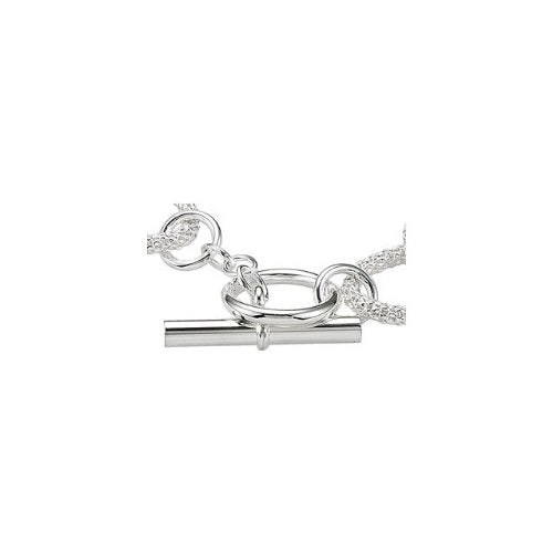 Sterling Silver Ster Mesh Link Bracelet, 8''